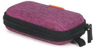_Mega Brand  Earbud Case for Apple Airpods, Earpods, Samsung Galaxy Buds, JBL, Sony in-Ear Headphones - Small Cute Protective Case Pouch for Cable, Cord, Card, Earplugs, Heart Monitor - Grape-Purple