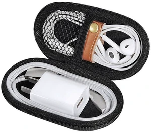 Headphones Carrying Case, Travel Portable Storage Bags for Bluetooth Wireless Headphones, Cords, Cable, iPhones Earbuds, Charger, Airpods, USB Flash Driver, MP3(Oval) Headphones Carrying Case, Travel Portable Storage Bags for Bluetooth Wireless Headphones, Cords, Cable, iPhones Earbuds, Charger, Airpods, USB Flash Driver, MP3(Oval)