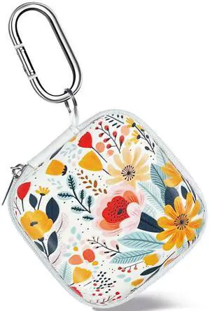 Earbud Case Headphone Organizer Ear Bud Case Portable EVA Carrying Box Storage Bag with Carabiner for AirPods Beats Bose Galaxy Buds 4/3/FE Data Cable Storage (Blooming Floral) Earbud Case Headphone Organizer Ear Bud Case Portable EVA Carrying Box Storage Bag with Carabiner for AirPods Beats Bose Galaxy Buds 4/3/FE Data Cable Storage (Blooming Floral)