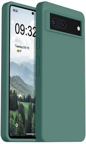_Mega Brand Designed for Pixel 7 Case, Silicone Shockproof Slim Thin Phone Case for Google Pixel 7 6.3 inch (Pine Green)