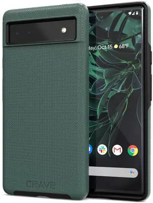 _Mega Brand Dual Guard for Google Pixel 6a Case, Shockproof Protection Dual Layer Case for Google Pixel 6a - Shaded Spruce Forest Green