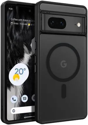 _Mega Brand for Google Pixel 7 Case [Compatible with Magsafe] Translucent Matte Magnetic Pixel 7 Case Magsafe Slim Thin Shockproof Women Men Protective Phone Cases Cover for Google Pixel 7 6.4", Black