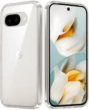 _Mega Brand for Google Pixel 9a Case: Military Grade Drop Protection Anti Yellowing Cell Phone Cover - Rugged Shockproof Protective Bumper Transparent Cases(Clear)