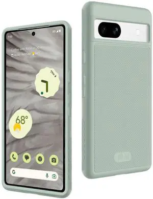 _Mega Brand MergeGrip [Dual Layer] Google Pixel 7a Case (2023), [Military Grade Drop Tested] Raised Edge for Screen&Camera Protection Slim Tough Heavy Duty 7A Phone Cases Cover - Green Lily