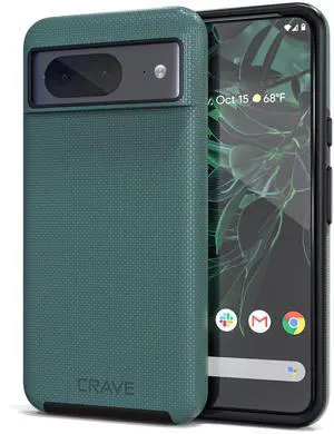 _Mega Brand Google Pixel 8 Case - Dual Guard Shockproof Protection Secure Layered Pixel 8 Phone Case, Forest Green