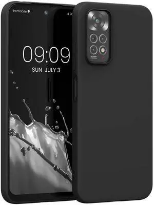 _Mega Brand Case Compatible with Xiaomi Redmi Note 11 / Note 11S Case - Soft Slim Protective TPU Silicone Cover - Black Matte