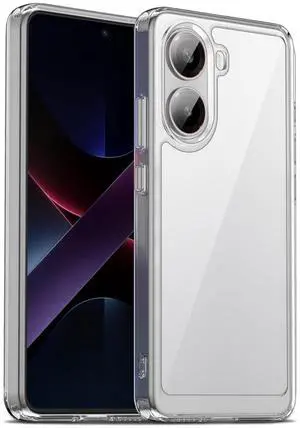 _Mega Brand Case for Xiaomi Poco X7 Pro 5G, Military Grade Drop Protection Phone Case, Yellowing Resistant, Anti-Scratch Hard PC Back, Shockproof Hard Ultra-Thin Protective Cover, Clear