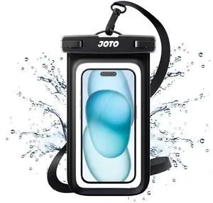 _Mega Brand Up to 7" Universal Waterproof Phone Case for iPhone 17 Air 16 15 14 13 12 11 Plus Pro Max, IPX8 Cellphone Dry Bag XR X SE, Galaxy S23 S22 S21 S20+ S20 S10 Plus Note, Pixel -Black