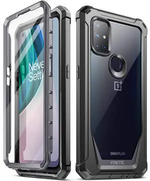 _Mega Brand Guardian Series Case Designed for OnePlus Nord N10 5G, Full-Body Hybrid Shockproof Bumper Cover with Built-in-Screen Protector, Black