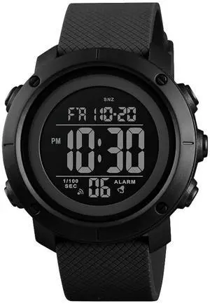 _Mega Brand Digital Watch Sports Waterproof Military Back Light Small Watch for Men Black 1426