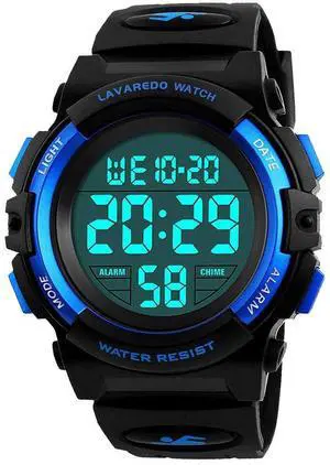 _Mega Brand  Digital Watch with Rubber Band for Kids - Waterproof, Shockproof, Daily Use
