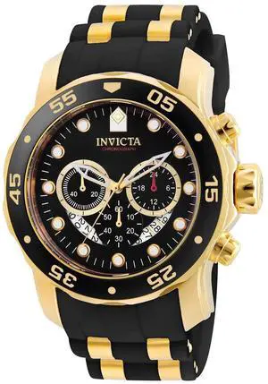 _Mega Brand Men's 6981 Pro Diver Collection Chronograph Black Dial Black Dress Watch