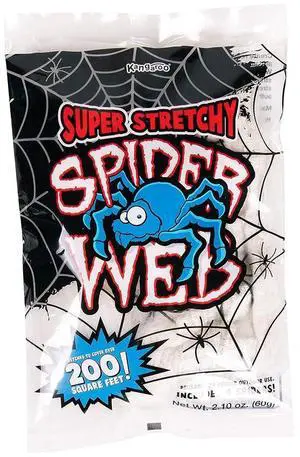 _Mega Brand 200 sq. Ft Fake Spider Webs Decorations - Spiderweb Webbing Halloween Cobwebs Decor - Scary Halloween Decor Indoor Outdoor Party Wall, Graveyard Decoration Props - 4 Fake Spiders Included