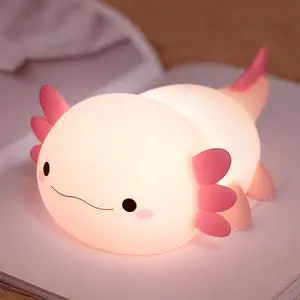_Mega Brand Axolotl Gifts, Cute Axolotl Night Light for Kids, Animal Silicone Nursery Night Lamp, Cute Room Decor Night Light for Kids Girls Boys Birthday Christmas Gifts