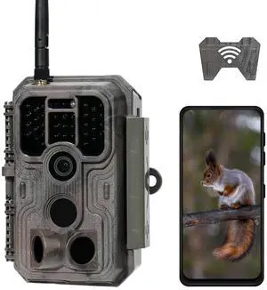 _Mega Brand P200 Trail Camera WiFi Bluetooth, Game Camera with 48MP 1296p, 100ft Night Vision, Cell Phone App, Fast 0.1s Trigger Speed Motion Activated, Waterproof