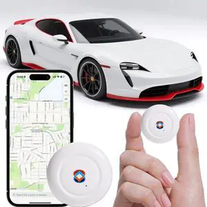_Mega Brand GPS Tracker for Vehicles, Cars, Pets, Kids & Valuables  No SIM Card, No Subscription  Real-Time Global Tracking Device  Compatible with iOS & Android