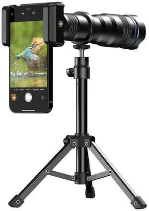 _Mega Brand 36X Telephoto Lens Kit for Smartphone, Magnification Phone Lens with Universal Clip Attachment, HD Magnifier Photography Lens for iPhone Android Phone (Fits for Almost All Phone)