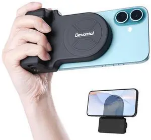 _Mega Brand Camera Grip for iPhone Magsafe Phone Video Shooting Handle Bluetooth Bracket Shift Cam Progrip Smartphone Photography with Tripod for iPhone 16 15 14 13 12 11 Pro Max Vlog Video