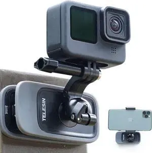 _Mega Brand, 360° Rotating Backpack Clip with Phone Holder for Go Pro iPhone Accessories for Hero 13 12 11 10 Akaso Insta360 X5 X4 X3 Ace Pro 2 DJI Action 5 Pro 4 3 Pocket 3 Bike Motorcycle