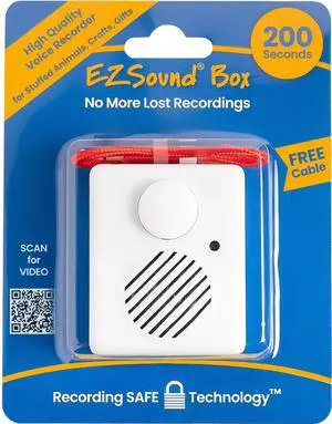 _Mega Brand  Seconds Voice Recorder for Stuffed Animals | Recordable Button Sound Box for Crafters, Hobbyists, etc | Voice Box for Recordable Gifts | Build a Bear Voice Recorder | Toy Recorder