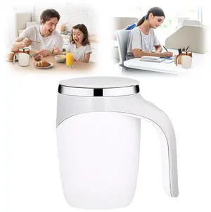 _Mega Brand  Automatic Magnetic Stirring Coffee Mug, 2024 New Self Stirring Mug Magnetic Coffee Stirrer Mug for Milk,Stainless Steel Self Mixing Coffee Cup with Lid for Coffee, Cocoa (1, Brightening)