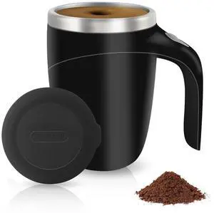 _Mega Brand Automatic Magnetic Stirring Coffee Mug, Rotating Home Office Travel Mixing CupFunny Electric Stainless Steel Self Mixing Coffee Tumbler, Suitable for Coffee, Cocoa and Other Beverages