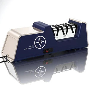 Professional Electric Knife Sharpeners for Kitchen Knives with Diamond Abrasives and Precision Angle Guides, Multifunctional 3-Stage Slots, Applicable to Straight Knife and Ceramic Knife Professional Electric Knife Sharpeners for Kitchen Knives with Diamond Abrasives and Precision Angle Guides, Multifunctional 3-Stage Slots, Applicable to Straight Knife and Ceramic Knife