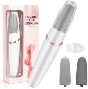 _Mega Brand Electric Foot File and Callus Remover,Professional Pedicure Tools for Dry, Calluses, Dead, Cracked, Hard Skin,Equipped with 2 Grinding Heads and 1 Cleaning Brush