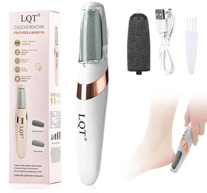 Electric Foot File Rechargeable Callus Remover for Hard, Cracked Skin At-Home Pedicure Kit for Smooth Feet (Men & Women) (White) Electric Foot File Rechargeable Callus Remover for Hard, Cracked Skin At-Home Pedicure Kit for Smooth Feet (Men & Women) (White)