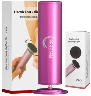 _Mega Brand Foot Callus Remover - Electric Callus Remover for Feet,Adjustable Speed Foot Scrubber with 60 Pcs Sandpaper Discs,Professional Pedicure Tool for Dead Skin and Calluses - Matte Purple