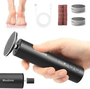 _Mega Brand  Callus Remover, 2 in 1 | 6 Speed Adjustable Foot File Nail Grinder with Sandpaper Disks, Professional Sander Pedicure Tool for Feet Dead Skin, Self Care Gifts for Women Mom Lover Friends