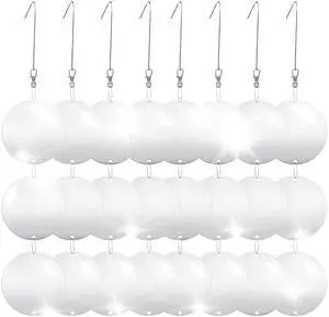 _Mega Brand Reflective Bird Scare Discs Set, 24PCS Large Double-Sided Bird Deterrents for Outside, Bird Reflectors to Keep Birds, Woodpeckers, Pigeons Away from House, Outdoor Garden, Patio and Yard