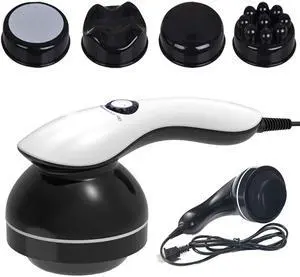 _Mega Brand Handheld-Cellulite Massager, Body Sculpting-Machine Full Body Hand Held Back-Massager Electric Foot , Body Shaper for Women, Celulitis-Remover Machine with 4 Massage Wand Attachment