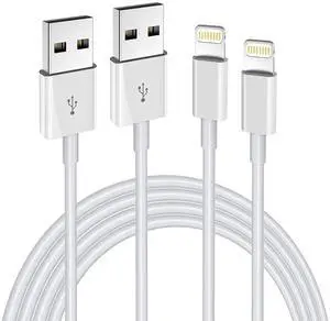 _Mega Brand iPhone Charger Lightning Cable,2 Pack Apple MFi Certified USB iPhone Fast Chargering Cord,Data Sync Transfer for 13/12/11 Pro Max Xs X XR 8 7 6 5 5s iPad iPod More Model Cell Phone Cables