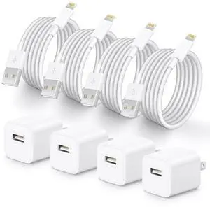 _Mega Brand i Phone Lightning Charger[MFi Certified] Phone Charger USB with Charging Cord 6 ft i Phone Charger Cable for i Phone 14 13 12 11 Pro/Pro Max/SE 2022/8/7/XS/XR/X/i Pad (4- Pack)