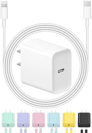 _Mega Brand iPhone Charger Fast Charging USB C Charger Block Type C Chargers Fast Charging 20W PD Wall Chargers with 6FT Cord for iPhone 14/14 Pro Max/13/13 Max/12/12 Pro Max/iPad