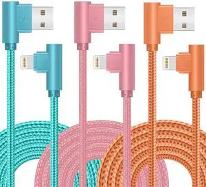 _Mega Brand iPhone , 3 Pack 10FT 90 Degree Charging Cable MFi Certified USB Lightning Cable Nylon Braided Fast Charging Cord Compatible for iPhone 14/13/12/11/X/Max/8/7/6/6S/5/5S/SE/Plus/iPad (10FT) _Mega Brand iPhone , 3 Pack 10FT 90 Degree Charging Cable MFi Certified USB Lightning Cable Nylon Braided Fast Charging Cord Compatible for iPhone 14/13/12/11/X/Max/8/7/6/6S/5/5S/SE/Plus/iPad (10FT)