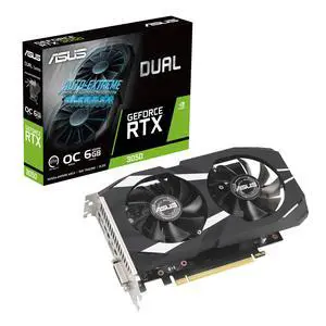 _Mega Brand  NVIDIA GeForce RTX 3050 6GB OC Edition Gaming Graphics Card - PCIe 4.0, 6GB GDDR6 Memory, HDMI 2.1, DisplayPort 1.4a, 2-Slot Design, Axial-tech Fan Design, 0dB Technology, Steel Bracket