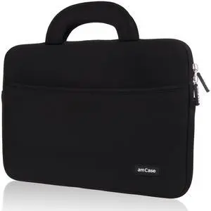 _Mega Brand amCase Chromebook Case-11.6 to 12 inch Neoprene Travel Sleeve with Handle-Black