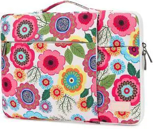 360° Protective Laptop Sleeve Case Bag with 3 Pockets,Handle,Luggage Strap for MacBook Pro 14 inch and 14 inch-14.4 inch Screen Laptop (Flowers) 360° Protective Laptop Sleeve Case Bag with 3 Pockets,Handle,Luggage Strap for MacBook Pro 14 inch and 14 inch-14.4 inch Screen Laptop (Flowers)