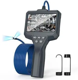 _Mega Brand  Borescope Inspection Camera with Light 4.3" IPS Articulating Endoscope, 1920P HD Waterproof Flexible Snake Camera, 11.5FT Industrial Drain Endoscope for Inspection Automotive Wall Pipe