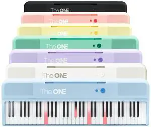 _Mega Brand  Smart Keyboard COLOR 61 Keys Piano Keyboard, Music Keyboard with 256 Timbres, 64 Polyphony, 2 Speakers, Built-in LED Lights and Free Apps (Blue)