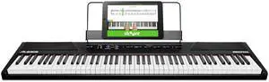 _Mega Brand Recital  88 Key Digital Piano Keyboard with Semi Weighted Keys, 2x20W Speakers, 5 Voices, Split, Layer and Lesson Mode, FX and Piano Lessons