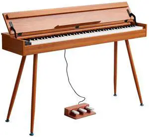 _Mega Brand  Digital Piano 88 Key Weighted Keyboard,Full-Size Desk Progressive Hammer-Action Electric Piano For Beginners, With Sheet Music Stand, Pedal,Power Adapter, Headphone Mode, Usb-Midi