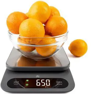 _Mega Brand  High Capacity Kitchen Scale, 10kg/22lb Capacity Food Scale for Bulk Cooking & Baking, Touch Controls, Hi-Def LCD, Stainless Steel Platform, Precise to 1g