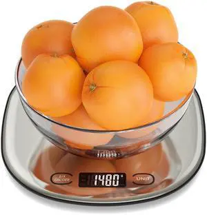 _Mega BrandHigh Capacity Food Scale, 33lb Rechargeable Digital Kitchen Scale with LCD Display, Slim & Lightweight Design, 1g Precise Graduation, Weight Grams and Ounces for Cooking, Baking & Meal Prep