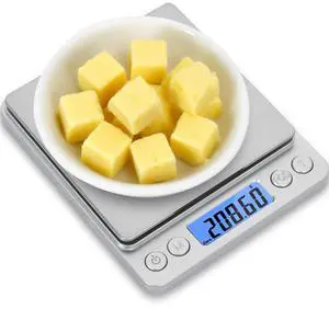 _Mega Brand  Gram Scale 500g x 0.01g Precision, Digital Mini Pocket Size Portable Scale with Two Trays Nine Units, LCD Display Stainless Steel Platform for Weighing Jewelry Cooking Baking