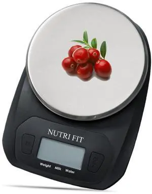 _Mega Brand  Digital Food Scale Small Kitchen Scales Weight in Grams and OZ for Cooking Baking Weight Loss, Stainless Steel Tare & Backlit LCD Display, Black