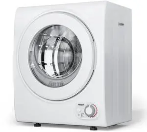 _Mega Brand 110V Portable Clothes Dryer, High End Laundry Front Load Tumble Dryer Machine with Stainless Steel Tub & Simple Control Knob for Apartment, Dorm-850W, White