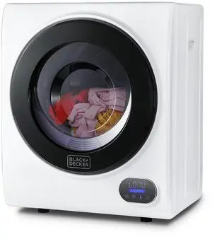 _Mega Brand  1.5 Cu. Ft. Compact Dryer, 5.5 lb. Capacity, 850W 120V Vented Electric Drying Machine with Stainless Steel Drum, Portable Dryer for Laundry for Standard Wall Outlet, BCED15, White